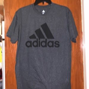 Adidas Gray Go To Performance Tee Shirt Short Sleeve Size Large L